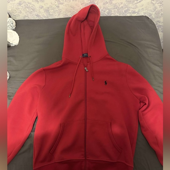 Red Polo Hoodie - Picture 1 of 2